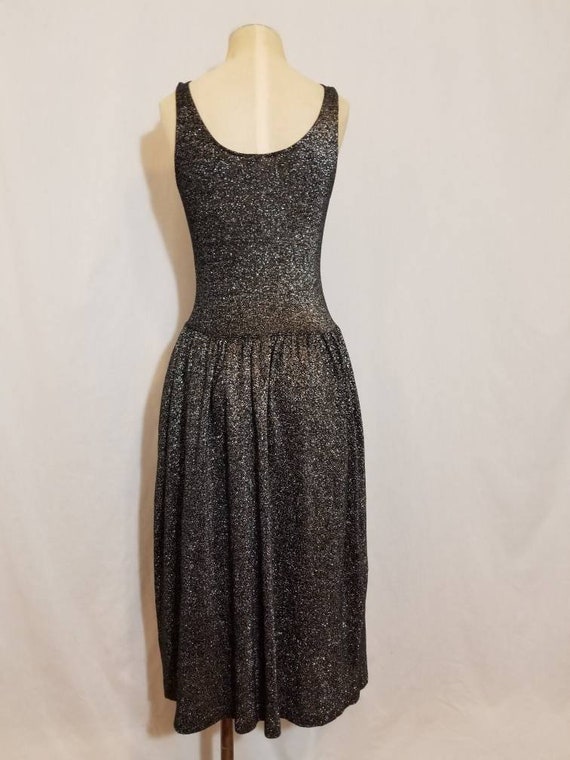 METALLIC LUREX DRESS // Amazing Vintage Silver 70… - image 9