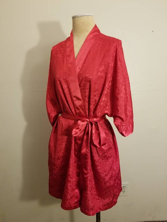 CONTESSA DI ROMA Lingerie Set // 80s Sexy Red Teddy Nightgown Negligee  Lounge Wear Slip Dress Retro Valentines Day Robe Flowers Hot Peignoir -   Canada