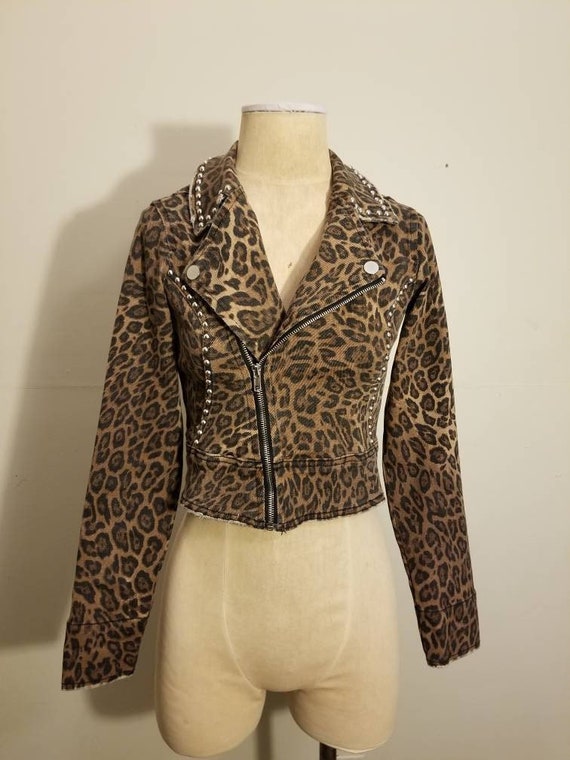 NOT FOR SALE // Cheetah Studded Jacket Animal Pri… - image 1