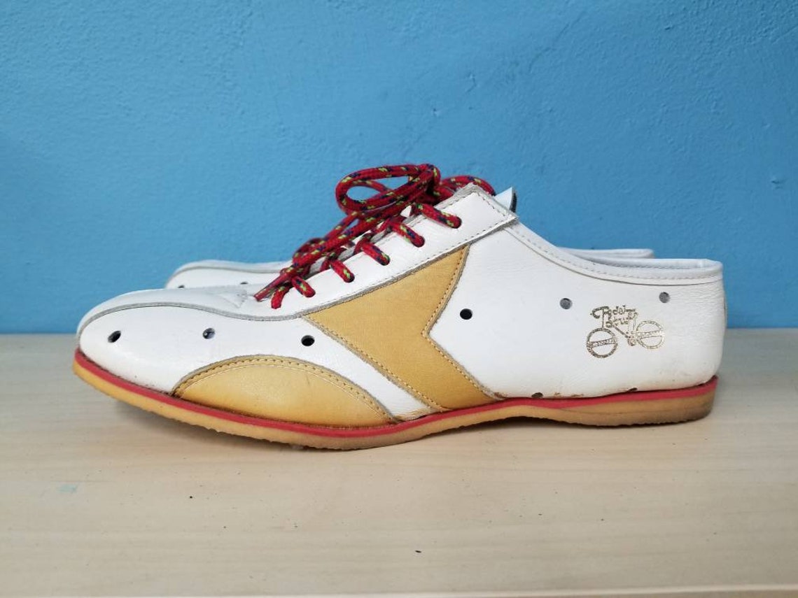 ITALIAN CYCLING SHOES // Vintage Leather Lace up Race Etsy