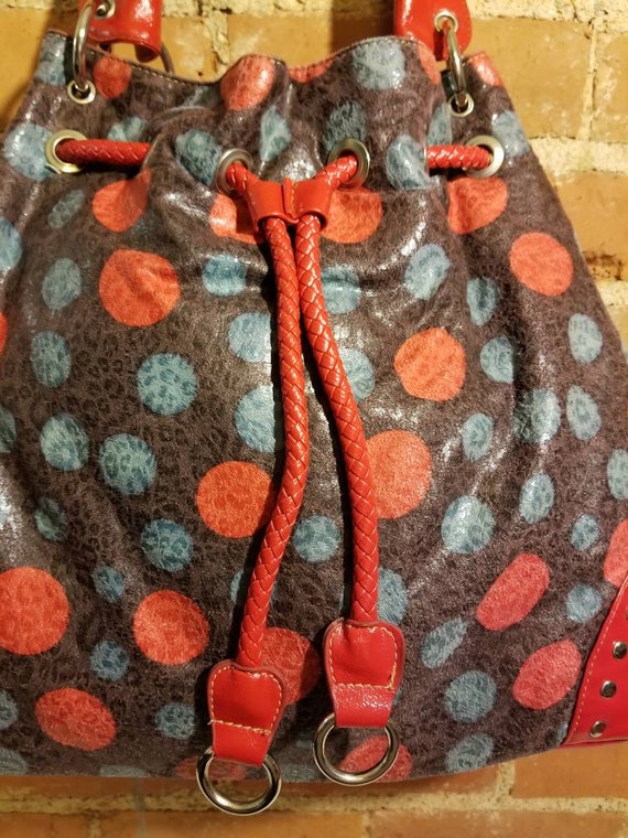 POLKA DOT PURSE / 90's Vintage Funky Cool Oversiz… - image 3