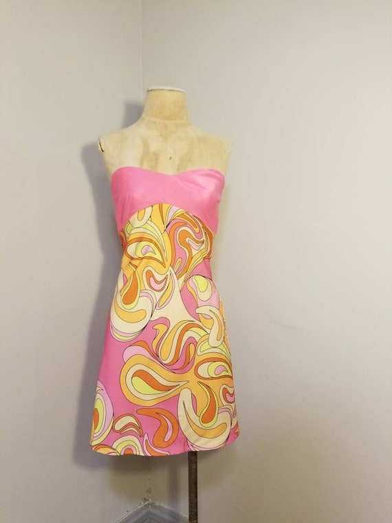 NOT FOR SALE// Neon Strapless Dress Sexy Hot Pink 