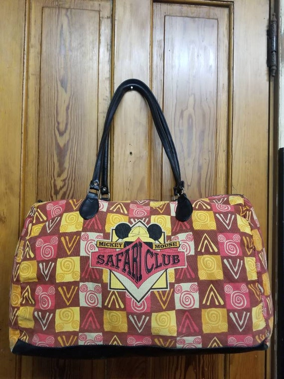 MICKEY MOUSE CLUB Travel Bag // 80's Canvas Afric… - image 2
