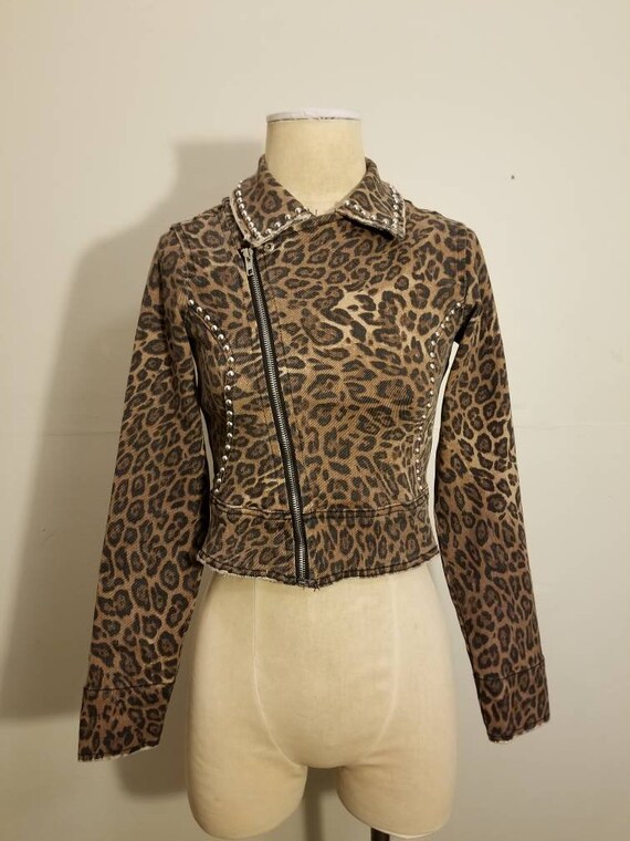 NOT FOR SALE // Cheetah Studded Jacket Animal Pri… - image 7