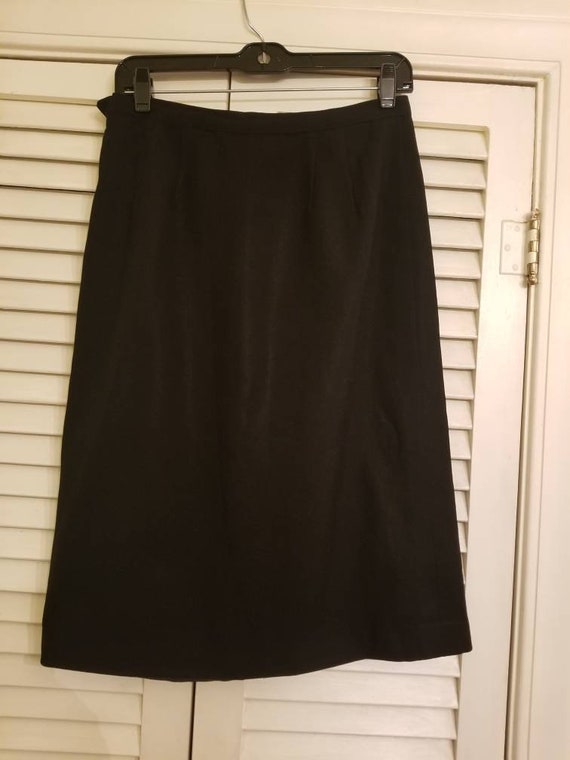 60s HARRODS CALIFORNIA SKIRT / Basic Black Riding… - image 3