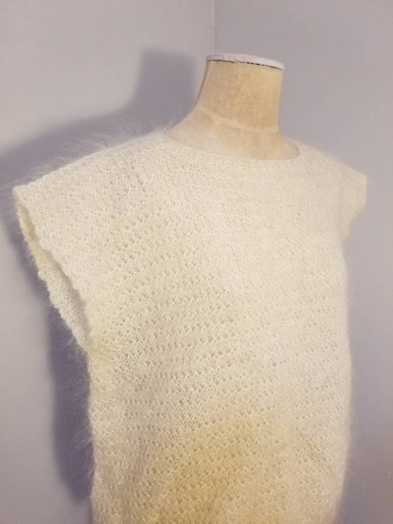 VINTAGE MOHAIR SWEATER // 80's Hand Knit Winter W… - image 3