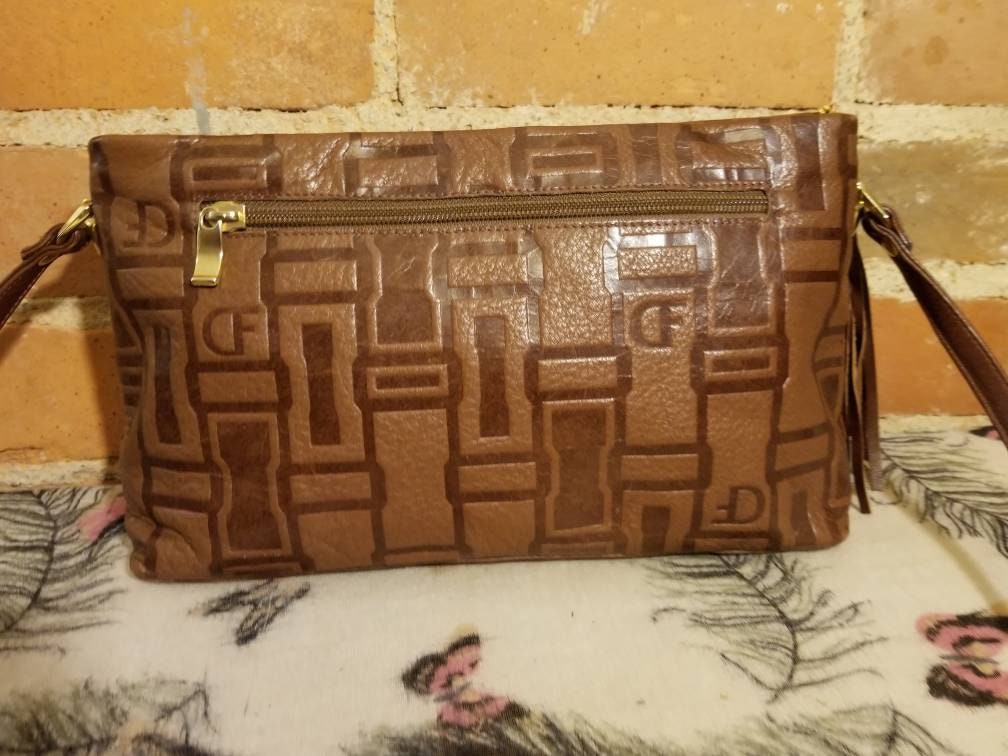 NOT FOR SALE// Due Fratelli Purse 90's Brown Embossed - Etsy Canada