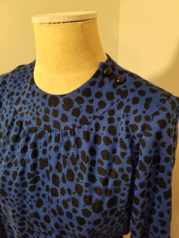 NAT KAPLAN COUTURE Dress // Sexy Vintage Cobalt R… - image 8