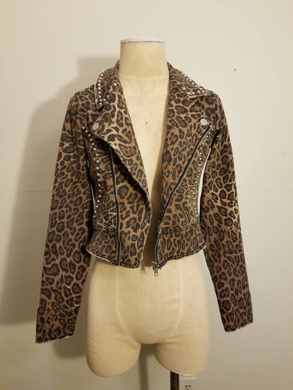 NOT FOR SALE // Cheetah Studded Jacket Animal Pri… - image 3