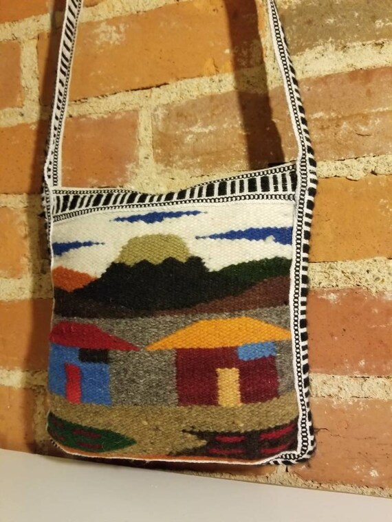 NOT FOR SALE // Wool Woven Purse Hand Woven Zig Z… - image 8