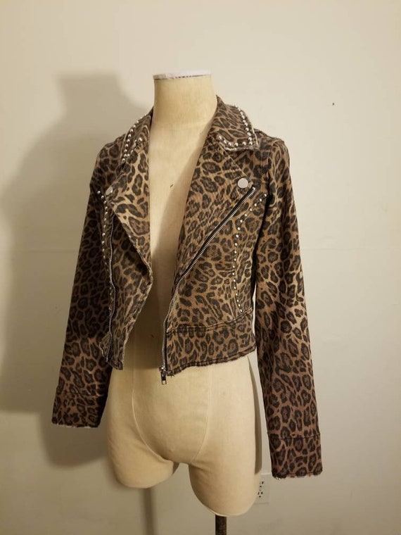 NOT FOR SALE // Cheetah Studded Jacket Animal Pri… - image 5