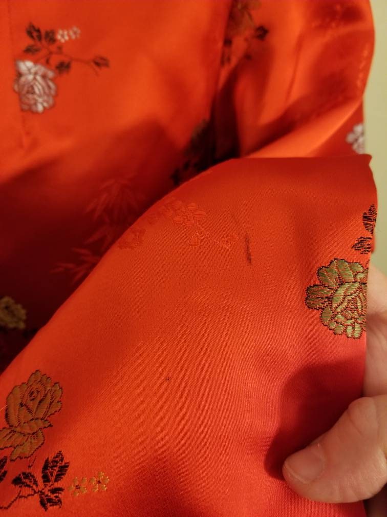 ジャケット・アウター PEONY COAT PEONY REVERSIBLE JACKET Vintage Tangzhuang Red Black Satin