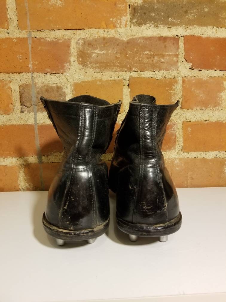 VINTAGE LEATHER CLEATS // Black Leather Vintage Men display picture 3