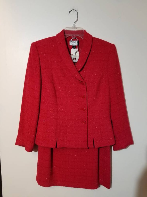 sparkly red suit