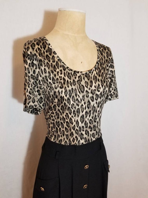 ANIMAL PRINT DRESS // Vintage 90's Cheetah Leopar… - image 3
