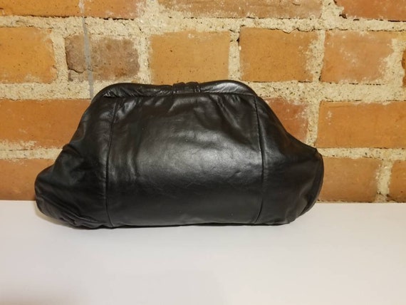 VINTAGE PATCHWORK CLUTCH // 80's Patchwork Leathe… - image 7