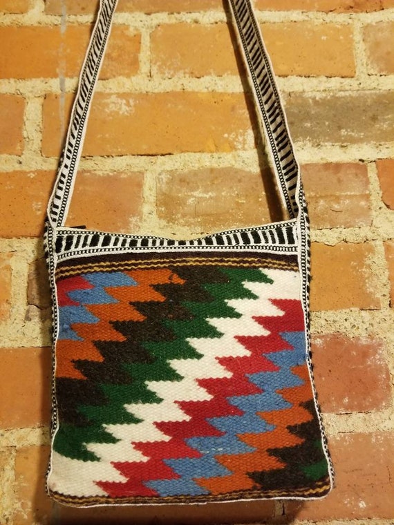 NOT FOR SALE // Wool Woven Purse Hand Woven Zig Z… - image 4