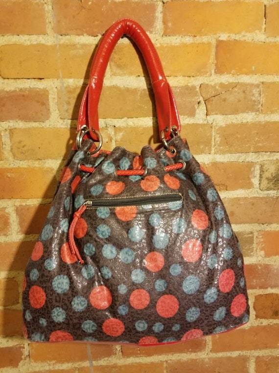 POLKA DOT PURSE / 90's Vintage Funky Cool Oversiz… - image 6