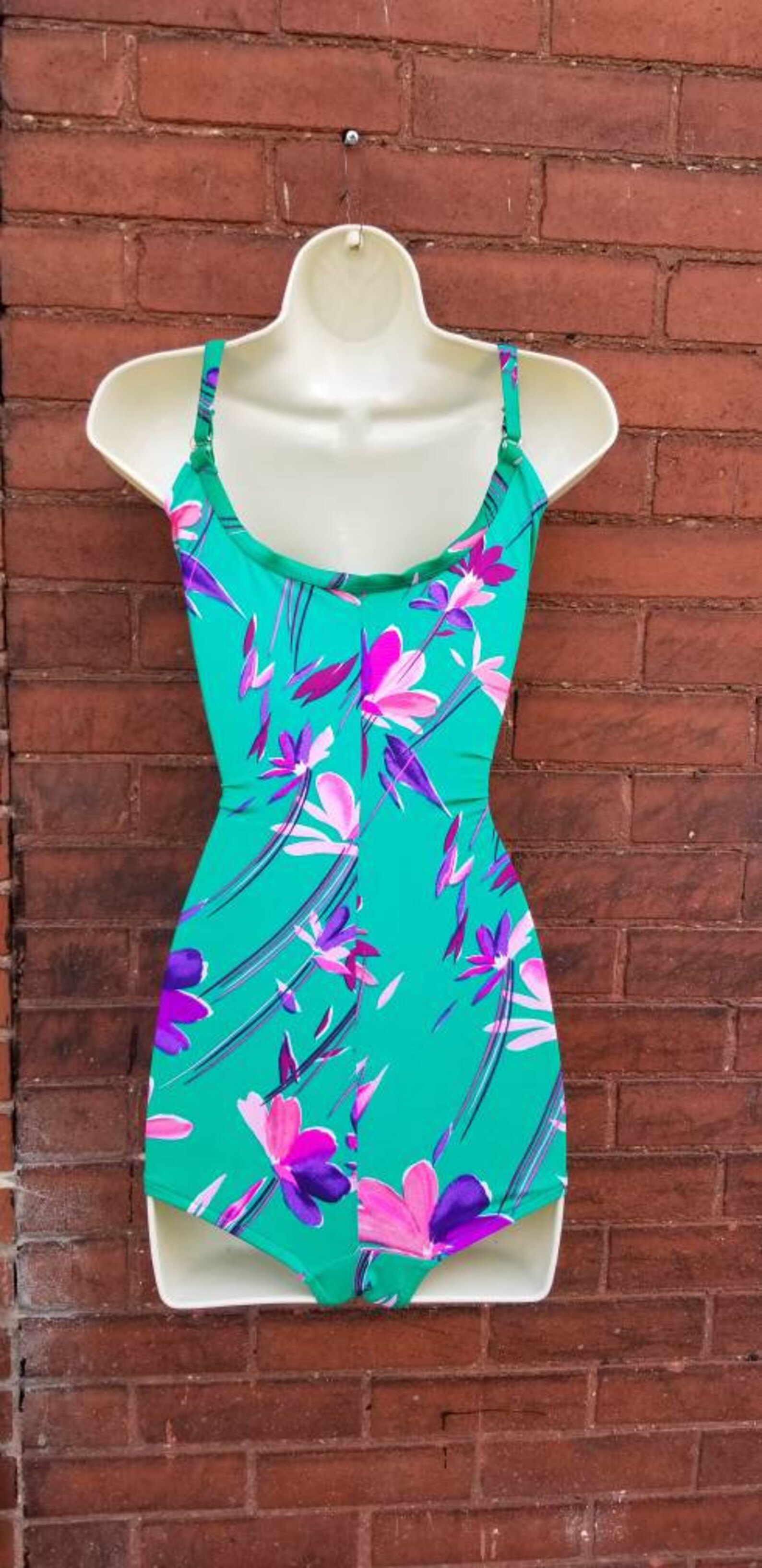 Styled In CALIFORNIA For JCPenney Swimsuit // Vintage Green Etsy