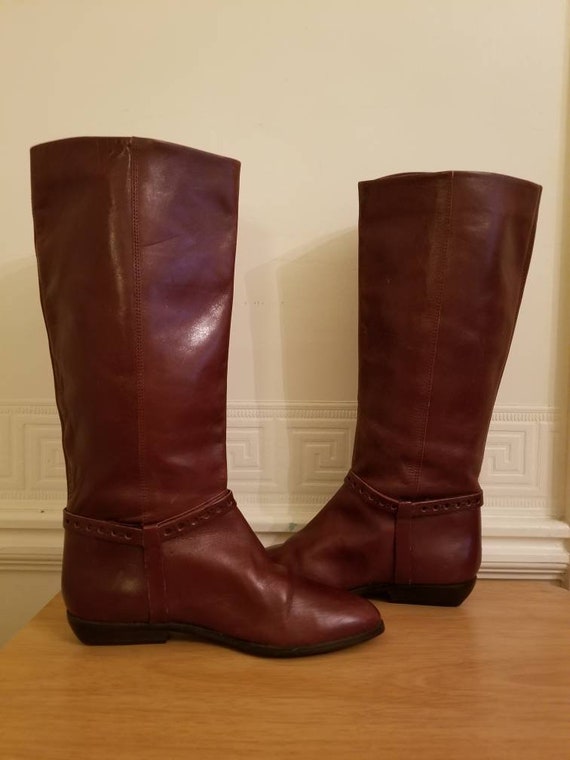 ETIENNE AIGNER BOOTS / 70's Vintage Brown Leather… - image 4