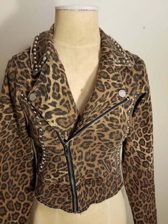NOT FOR SALE // Cheetah Studded Jacket Animal Pri… - image 2