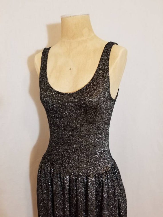 METALLIC LUREX DRESS // Amazing Vintage Silver 70… - image 6