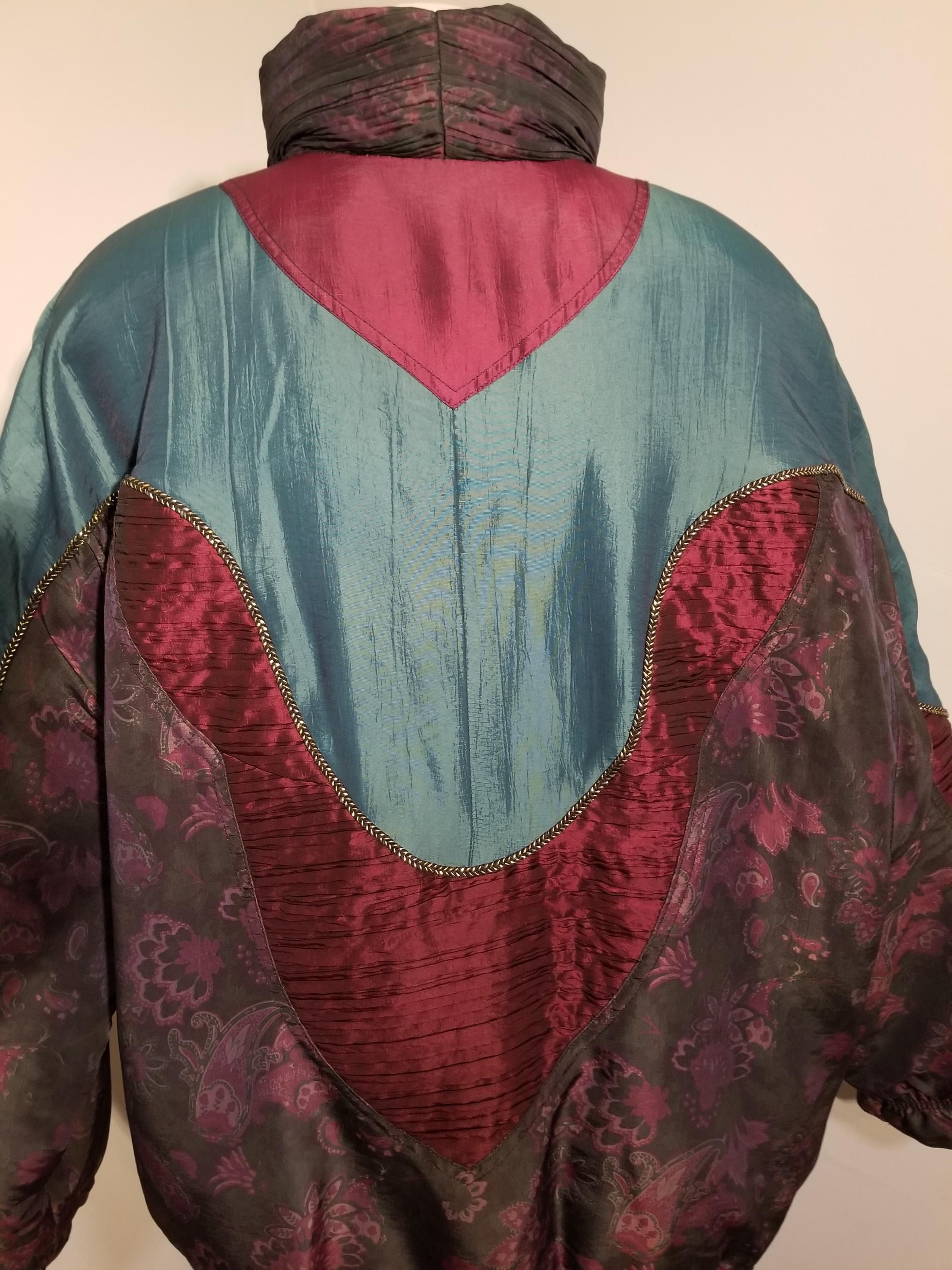 ジャケット・アウター 90s vintage deadstock goffa x wool coat G4000 VINTAGE JACKET // 90's Funky Patchwork Pleated Floral