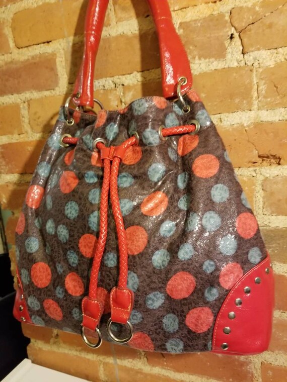 POLKA DOT PURSE / 90's Vintage Funky Cool Oversiz… - image 5