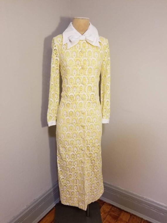 NOT FOR SALE // Lace Overlay Dress Vintage 60's Y… - image 1