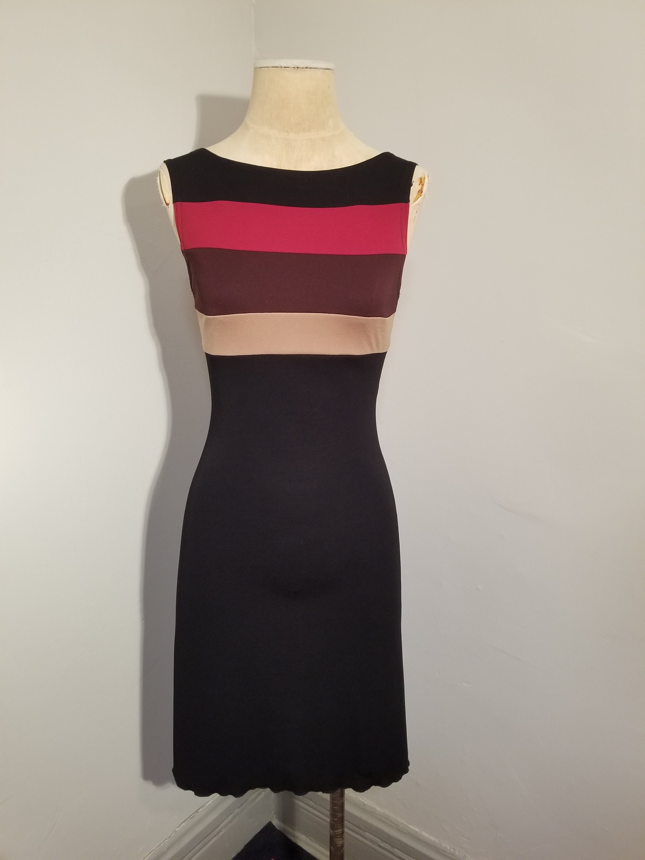 Not for Sale // La Belle Vintage 90's Striped Dress Grunge Y2k 2000's Delia's Punk Clueless Preppy Skater Festival Colorblocked