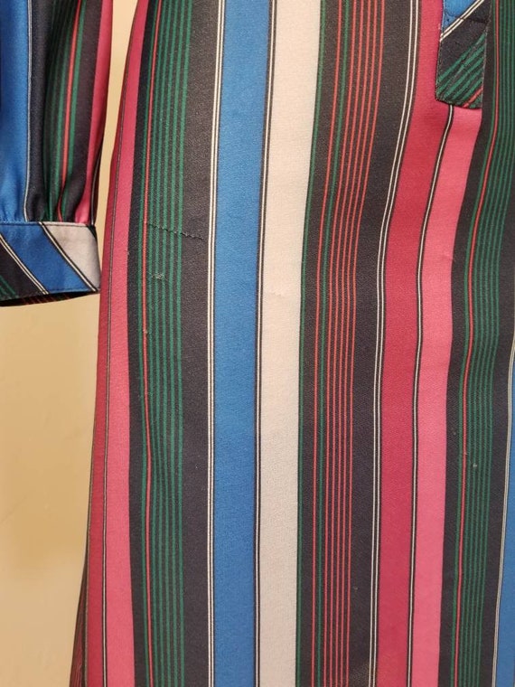 VINTAGE STRIPED DRESS // 70's Signor California P… - image 8