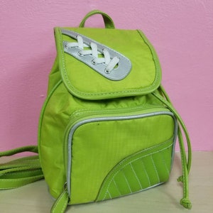 Y2K LIME GREEN Backpack // Vintage 90 display picture 1