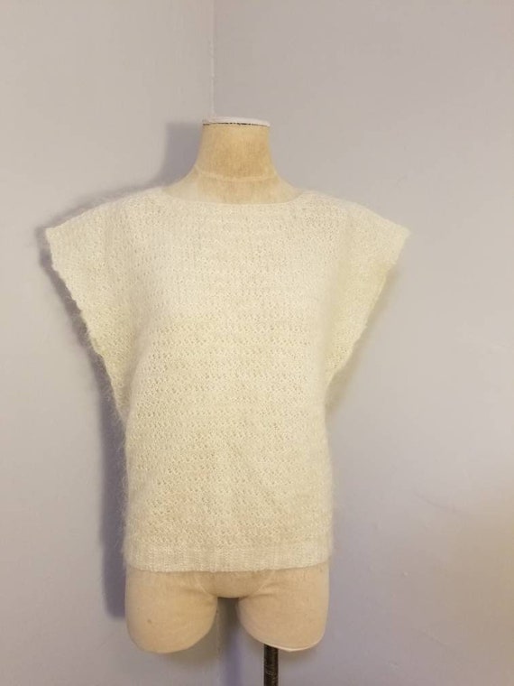 VINTAGE MOHAIR SWEATER // 80's Hand Knit Winter W… - image 1