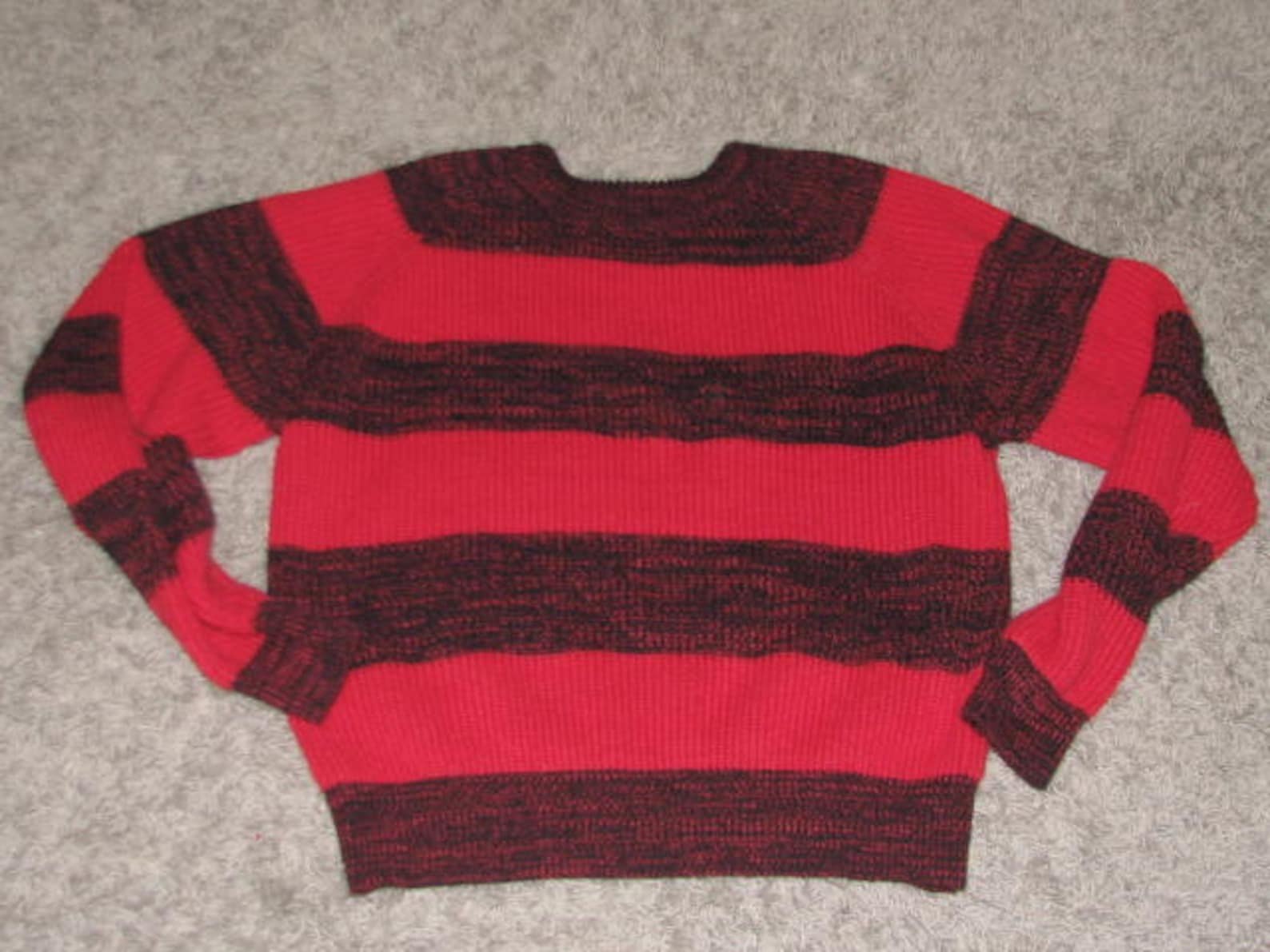 90's KURT Cobain STRIPED Sweater // Red and Black Knit | Etsy
