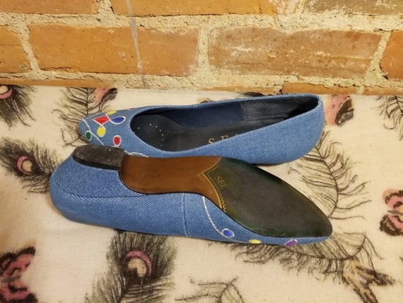 Blue hotsell denim flats