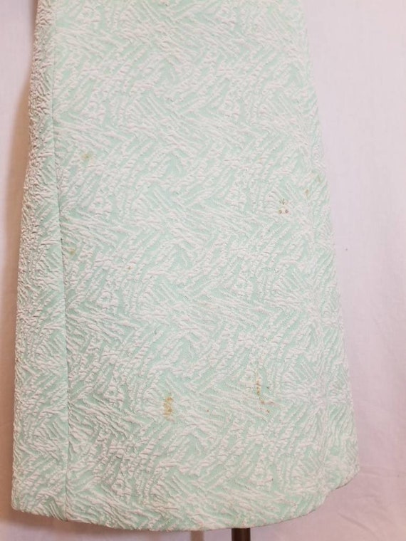 MINT GREEN DRESS // Vintage 60's Thick Knit Textu… - image 9