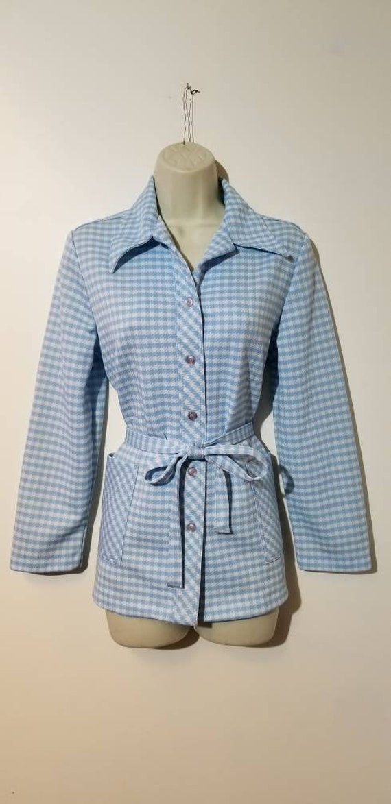 SUPER 70's HOUNDSTOOTH JACKET // Retro Button Dow… - image 2