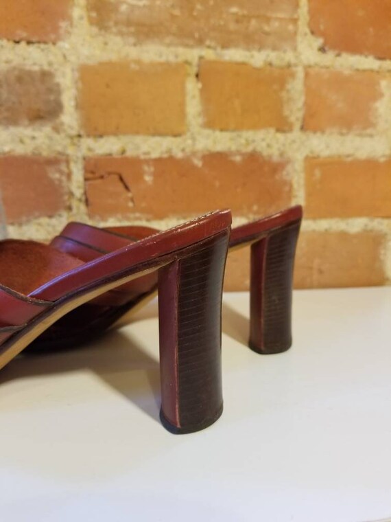 COLE HAAN HEELS // Vintage Oxblood Red Leather Wo… - image 4