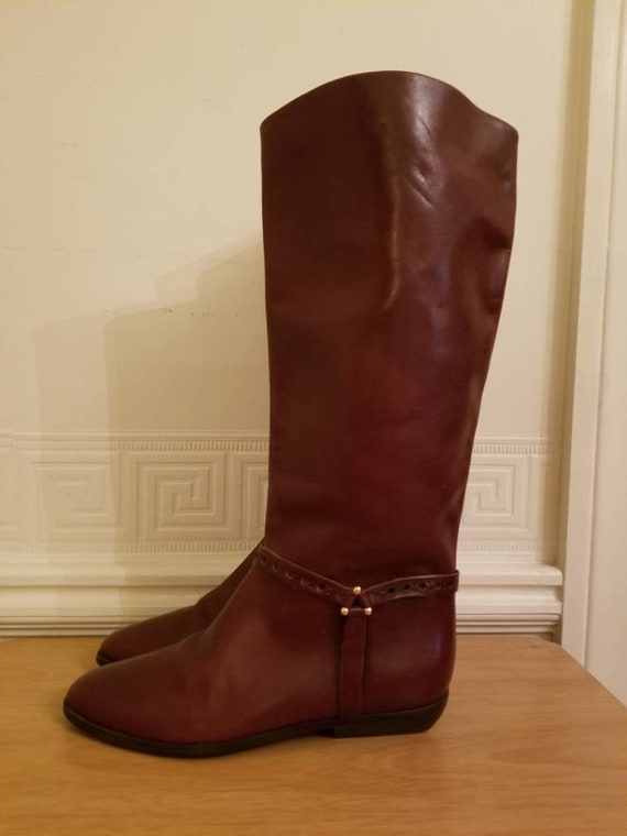 ETIENNE AIGNER BOOTS / 70's Vintage Brown Leather… - image 2