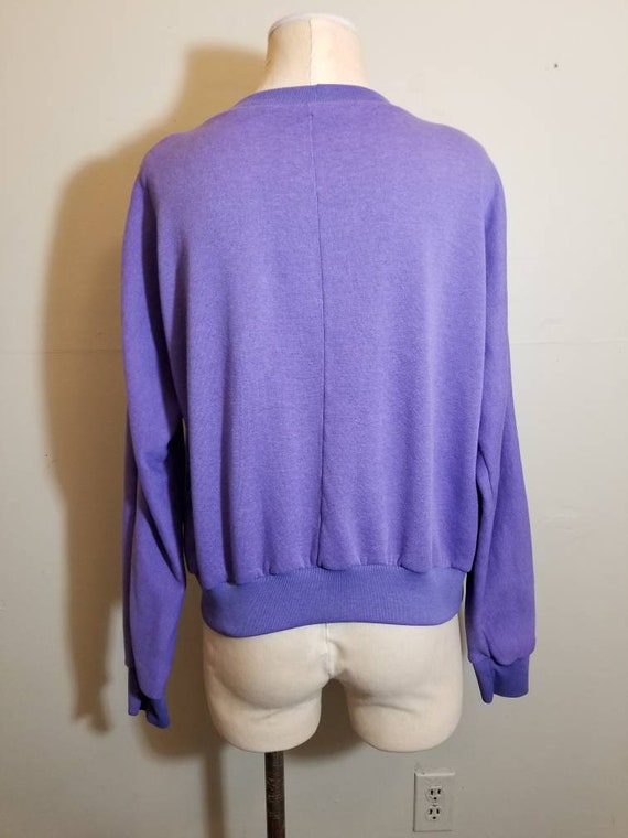 VINTAGE PURPLE SWEATSHIRT // Retro 80's Extravaga… - image 7