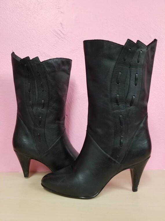 9 west black boots