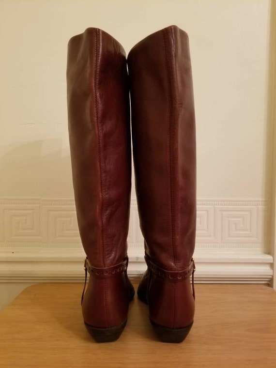 ETIENNE AIGNER BOOTS / 70's Vintage Brown Leather… - image 7