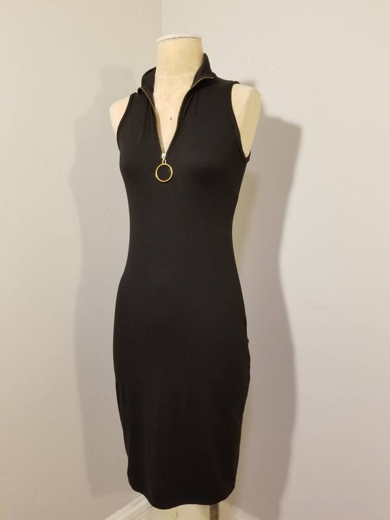 LITTLE BLACK DRESS // Vintage Sexy Y2K Black Body… - image 2