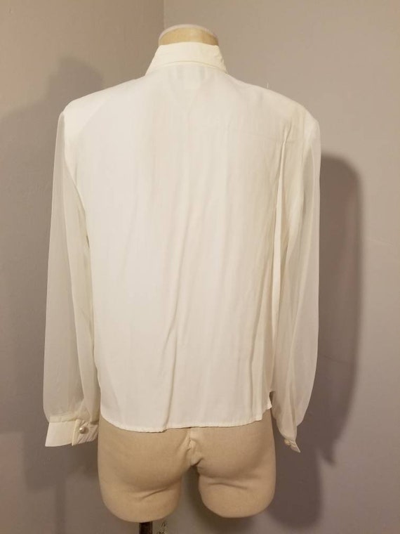 MODERN TOUCH BLOUSE // Vintage Creamy White Sheer… - image 7