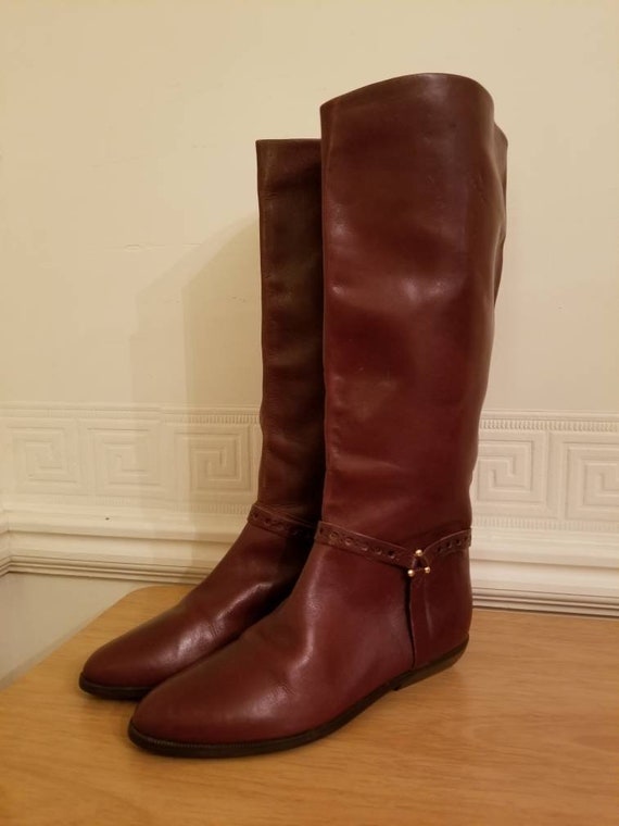 ETIENNE AIGNER BOOTS / 70's Vintage Brown Leather… - image 3