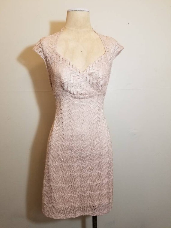CHAMPAGNE CUT OUT Dress Gorgeous Metallic Golden Champagne Onyx Nite Evening Gown Cocktail Wedding Formal New Year s Cut Out Size 10 Petite Etsy
