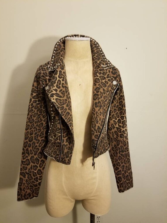NOT FOR SALE // Cheetah Studded Jacket Animal Pri… - image 4
