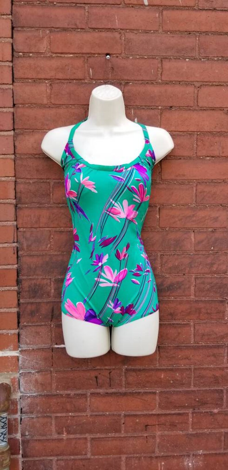 Styled In CALIFORNIA For JCPenney Swimsuit // Vintage Green Etsy