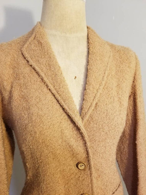 EVAN PICONE BLAZER // 70's Brown Knit Teddy Bear … - image 4