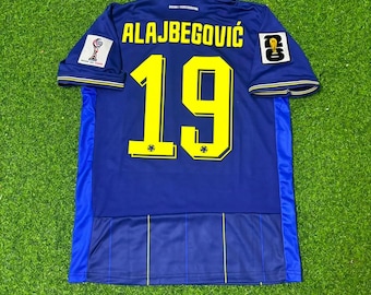 Bosnia and Herzegovina 2026 World Cup Esmir Bajraktarevic & Edin Džeko - ALAJBEGOVIC - Demirović -Kolašinac Dark Blue Football Jersey